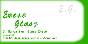 emese glasz business card